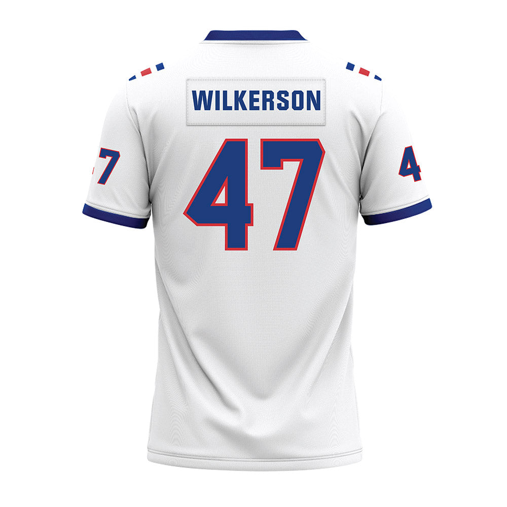 LA Tech - NCAA Football : Jay Wilkerson - White Premium Football Jersey-1
