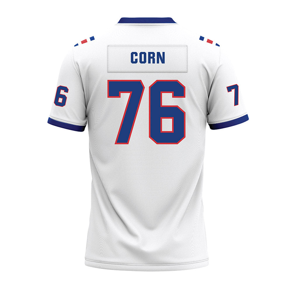 LA Tech - NCAA Football : Cyler Corn - White Premium Football Jersey-1