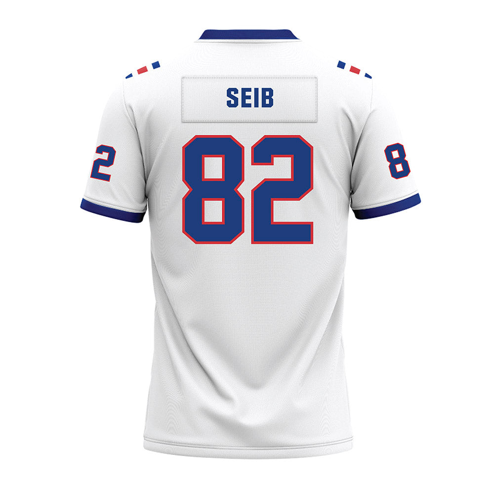LA Tech - NCAA Football : Luke Seib - White Premium Football Jersey-1