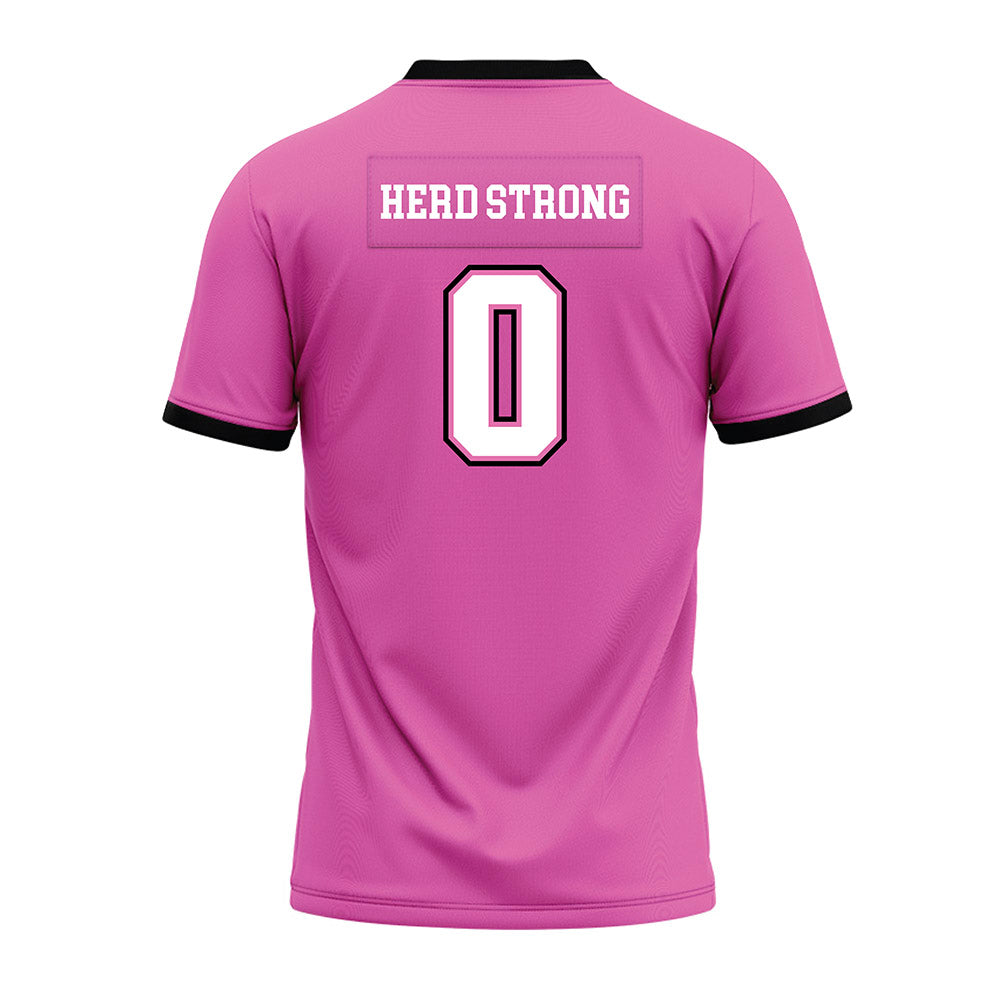 Marshall - NCAA Football : Caleb Clark-Glover - Pink Premium Football Jersey-1
