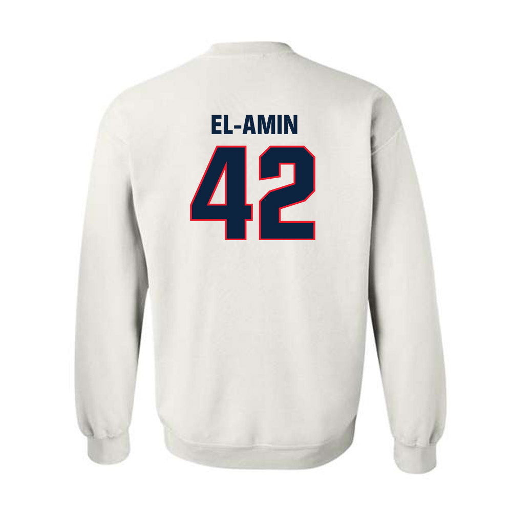 UConn - Men's Basketball Legends : Khalid El-Amin - Classic Shersey Crewneck Sweatshirt-1