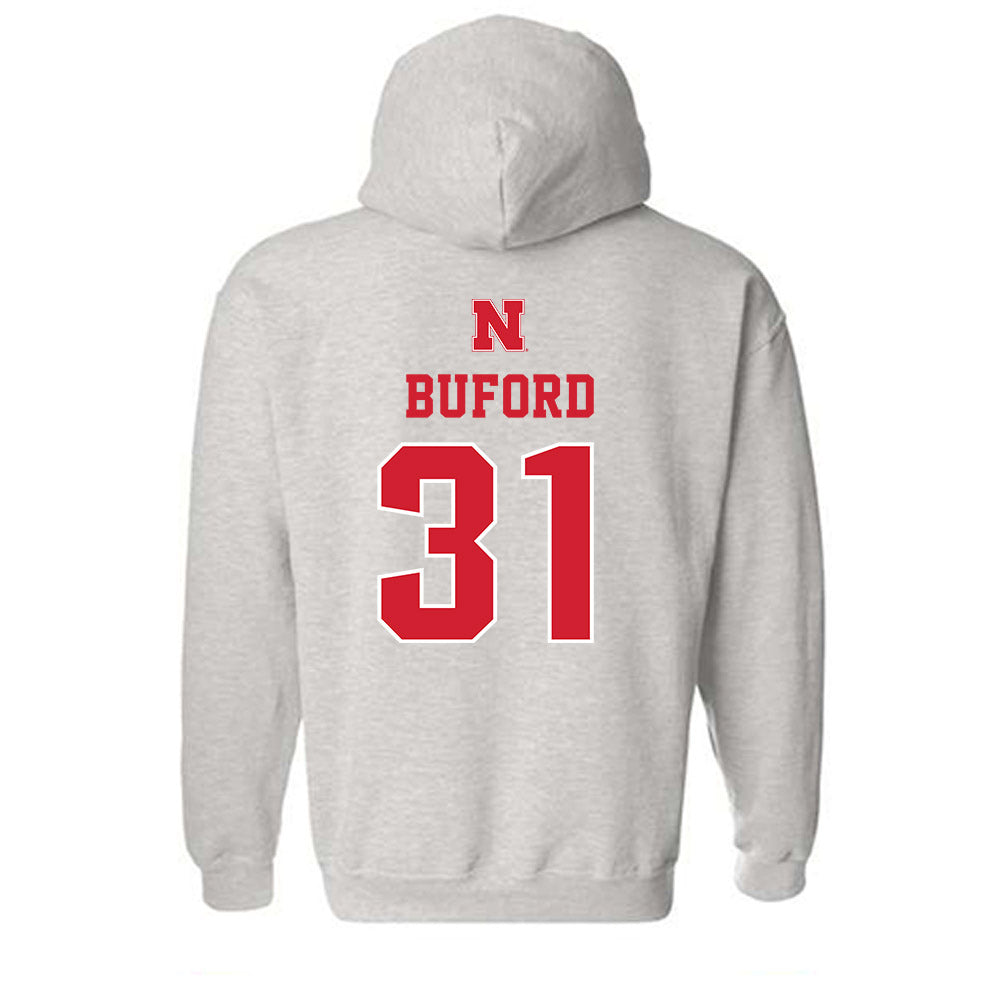 Nebraska - NCAA Football : Mario Buford - Classic Shersey Hooded Sweatshirt-1