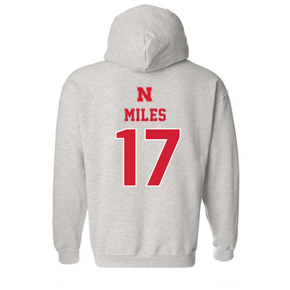 Nebraska - NCAA Women's Basketball : Ava Miles - Classic Shersey Hooded Sweatshirt-1