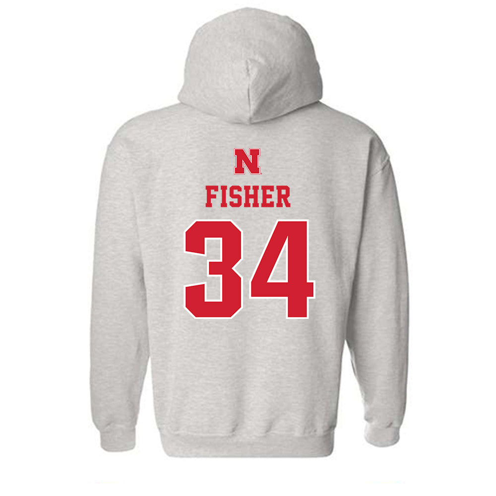 Nebraska - NCAA Women's Basketball : Emily Fisher - Classic Shersey Hooded Sweatshirt-1
