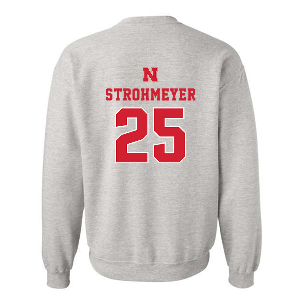 Nebraska - NCAA Baseball : Reed Strohmeyer - Classic Shersey Crewneck Sweatshirt-1
