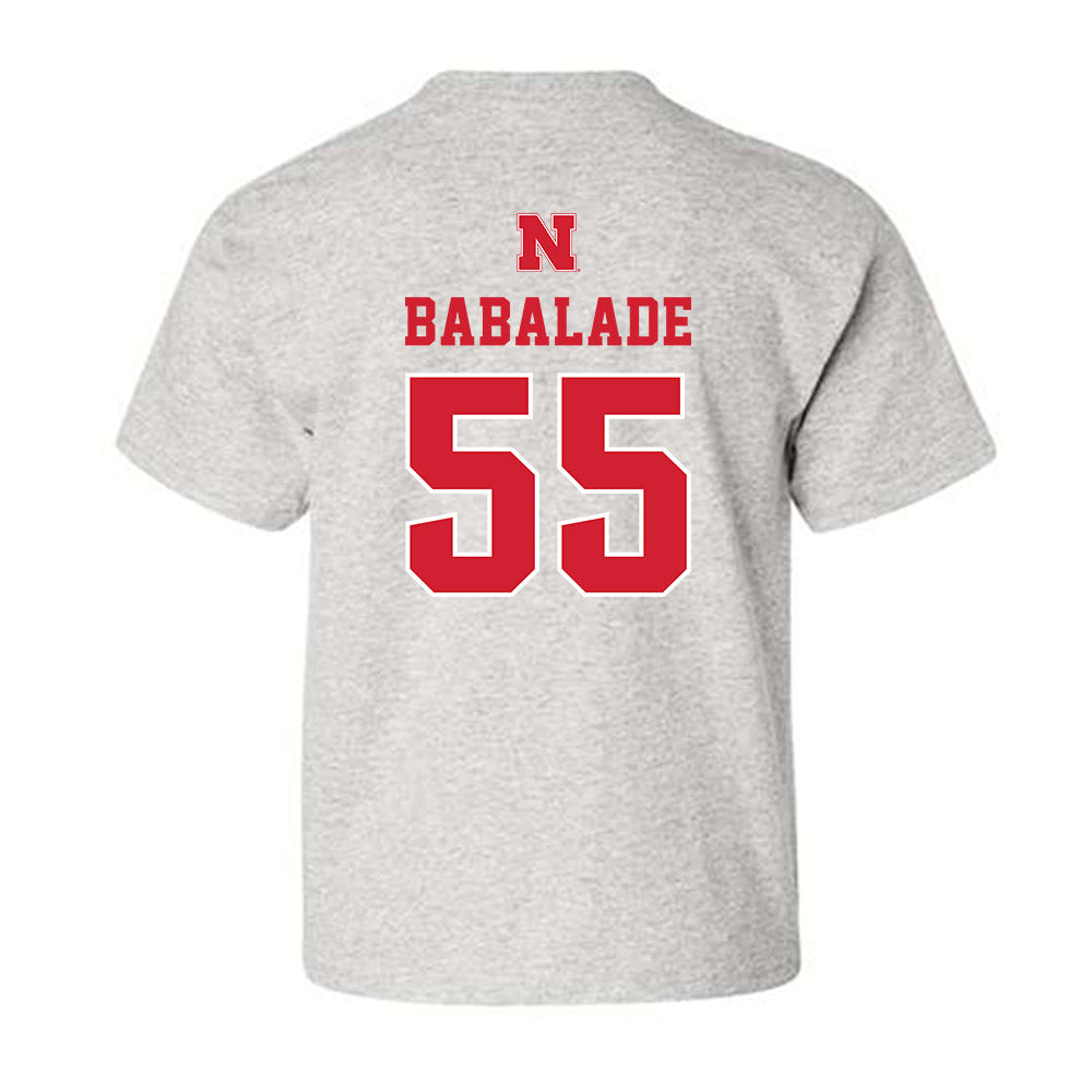 Nebraska - NCAA Football : Tree Babalade - Classic Shersey Youth T-Shirt-1