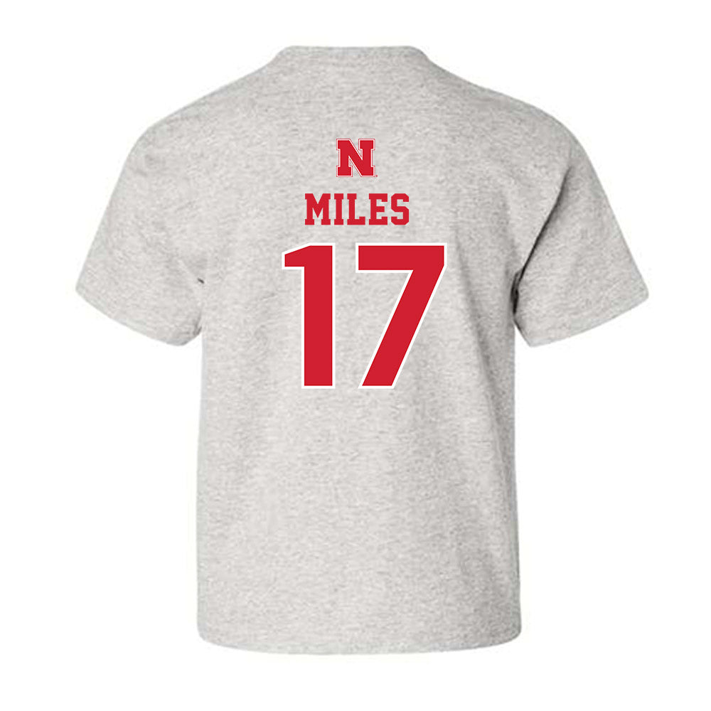 Nebraska - NCAA Football : Larry Miles - Classic Shersey Youth T-Shirt-1