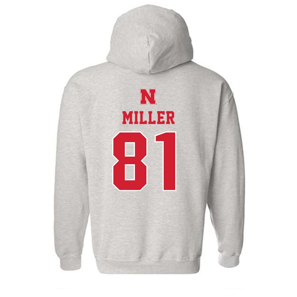 Nebraska - NCAA Football : Hayes Miller - Classic Shersey Hooded Sweatshirt-1