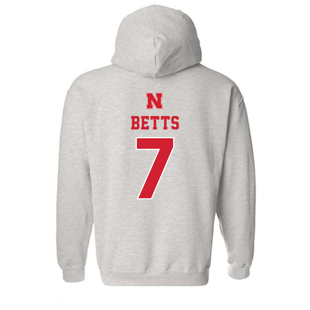 Nebraska - NCAA Men's Basketball : Kadyn Betts - Classic Shersey Hooded Sweatshirt-1