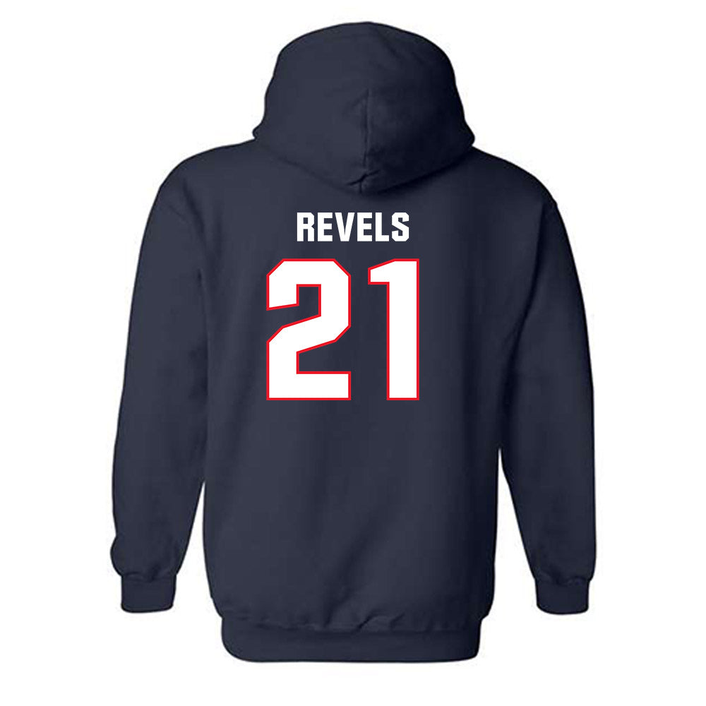 UConn - NCAA Football : Tracy Revels - Classic Shersey Hooded Sweatshirt-1
