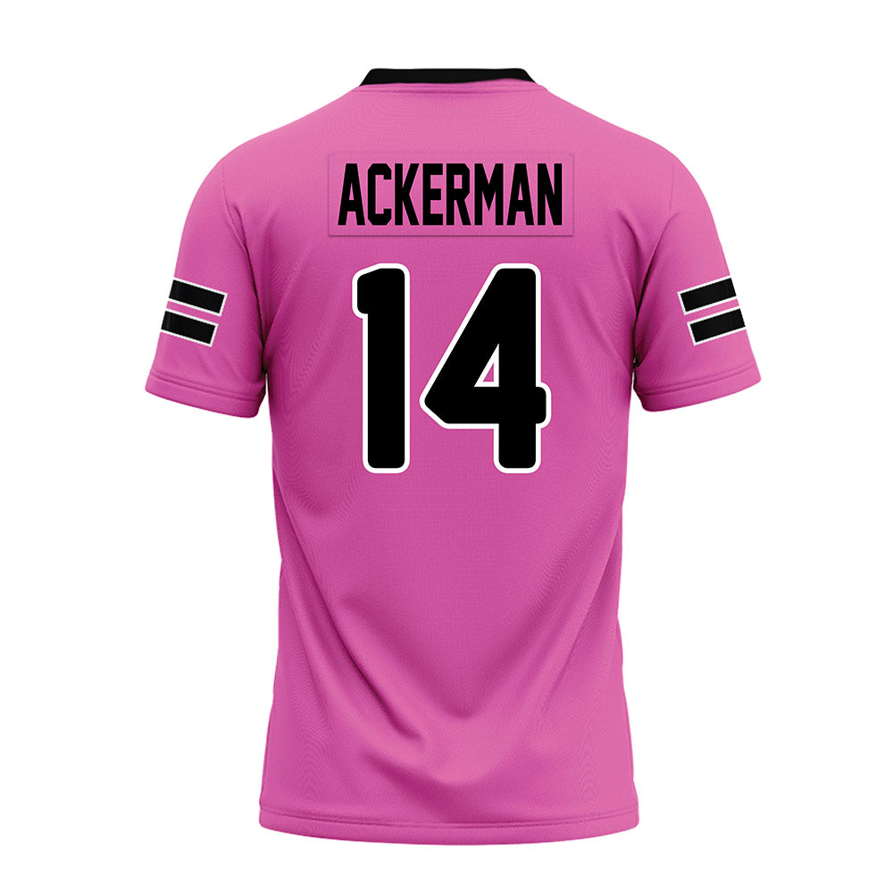 Ohio - NCAA Football : Ike Ackerman - Pink Premium Football Jersey-1