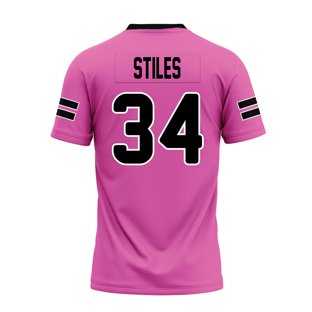 Ohio - NCAA Football : Lukas Stiles - Pink Premium Football Jersey-1
