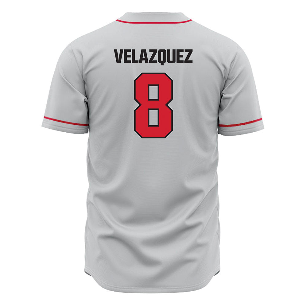 Tampa - NCAA Baseball : Josiah Velazquez - Grey Jersey-1