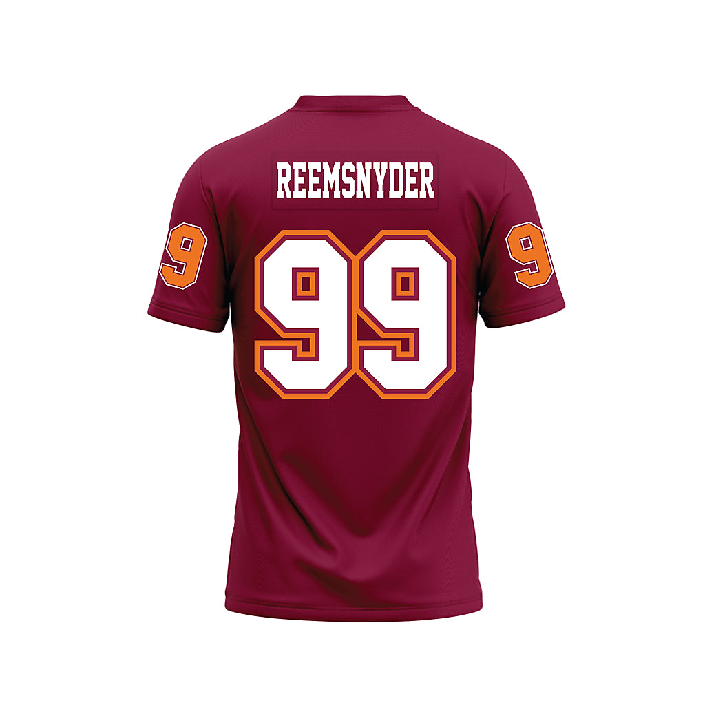 Virginia Tech - NCAA Football : Cole Reemsnyder - Maroon Premium Football Jersey-1