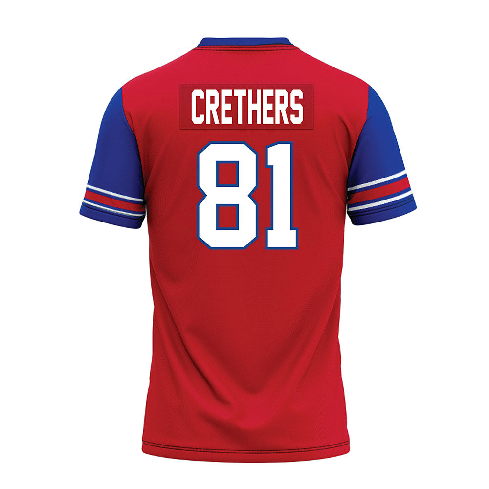 SMU - NCAA Football : Ty Crethers - Red Premium Football Jersey-1