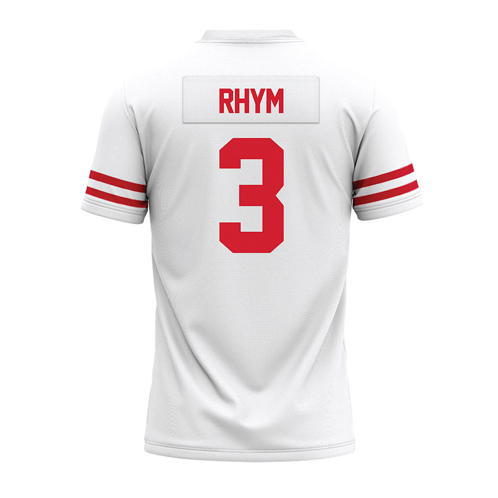 Houston - NCAA Football : JD Rhym - White Premium Football Jersey-1