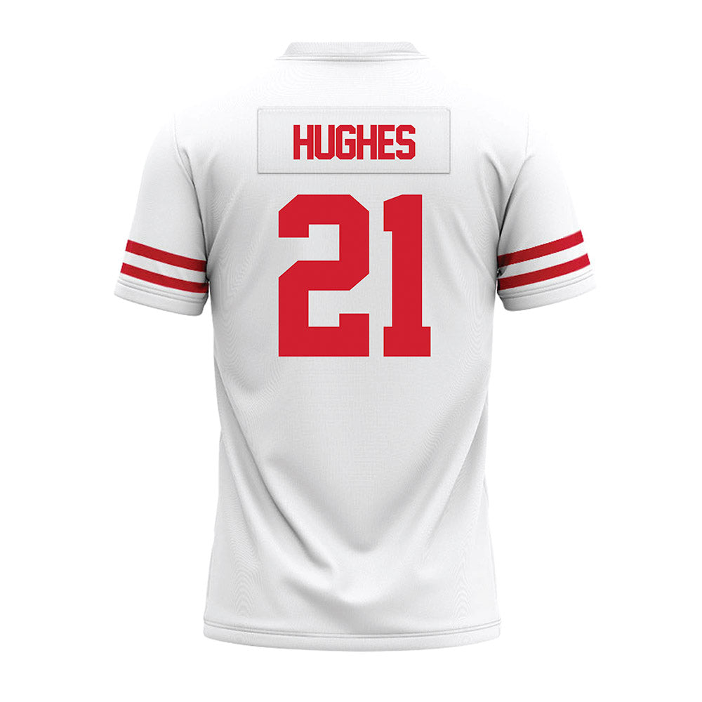 Houston - NCAA Football : Makhi Hughes - White Premium Football Jersey-1