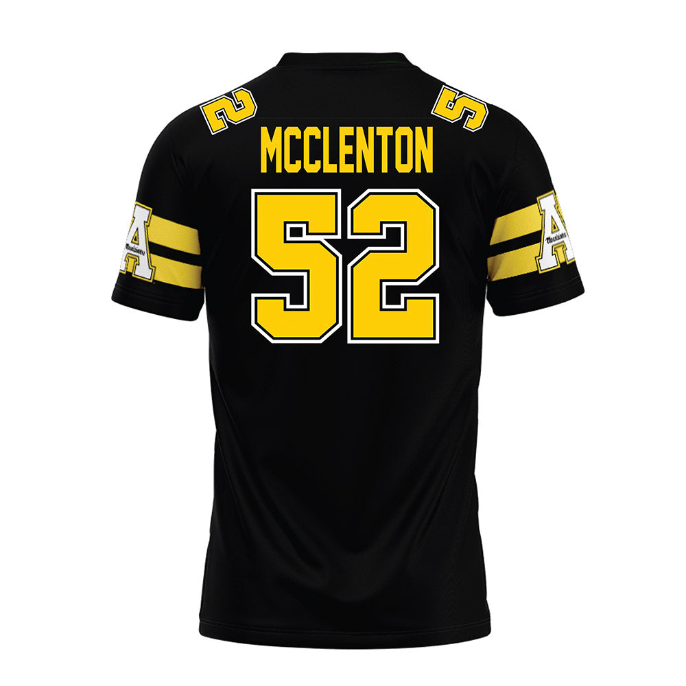 App State - NCAA Football : Michael McClenton - Black Premium Football Jersey-1