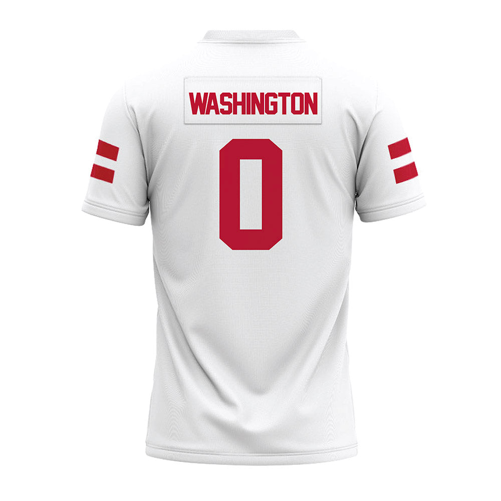 UMass - NCAA Football : Jordan Washington - White Premium Football Jersey-1