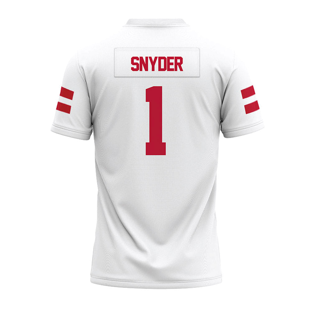 UMass - NCAA Football : DD Snyder - White Premium Football Jersey-1