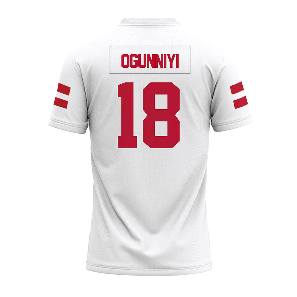 UMass - NCAA Football : Matthew Ogunniyi - White Premium Football Jersey-1