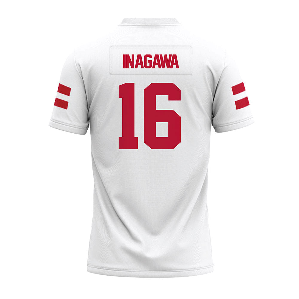 UMass - NCAA Football : Logan Inagawa - White Premium Football Jersey-1