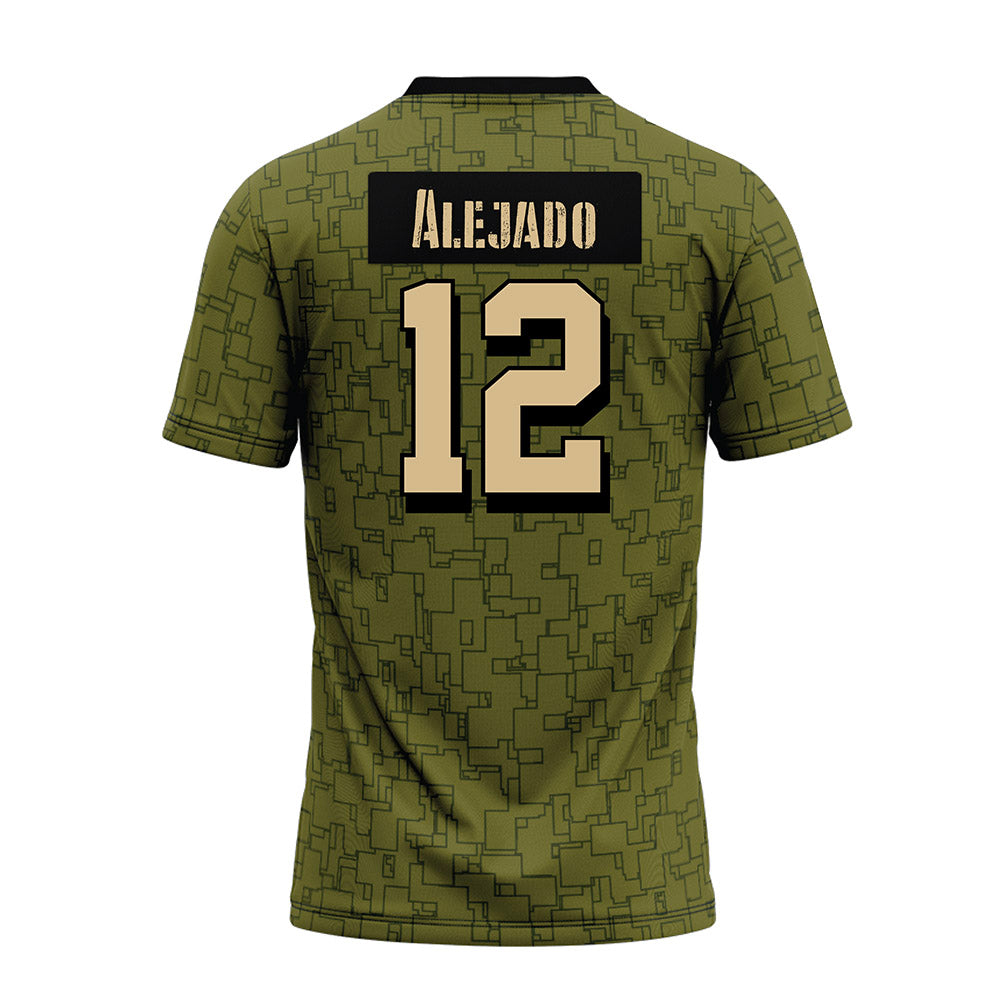 Hawaii - NCAA Football : Micah Alejado - Green Camo Premium Football Jersey-1