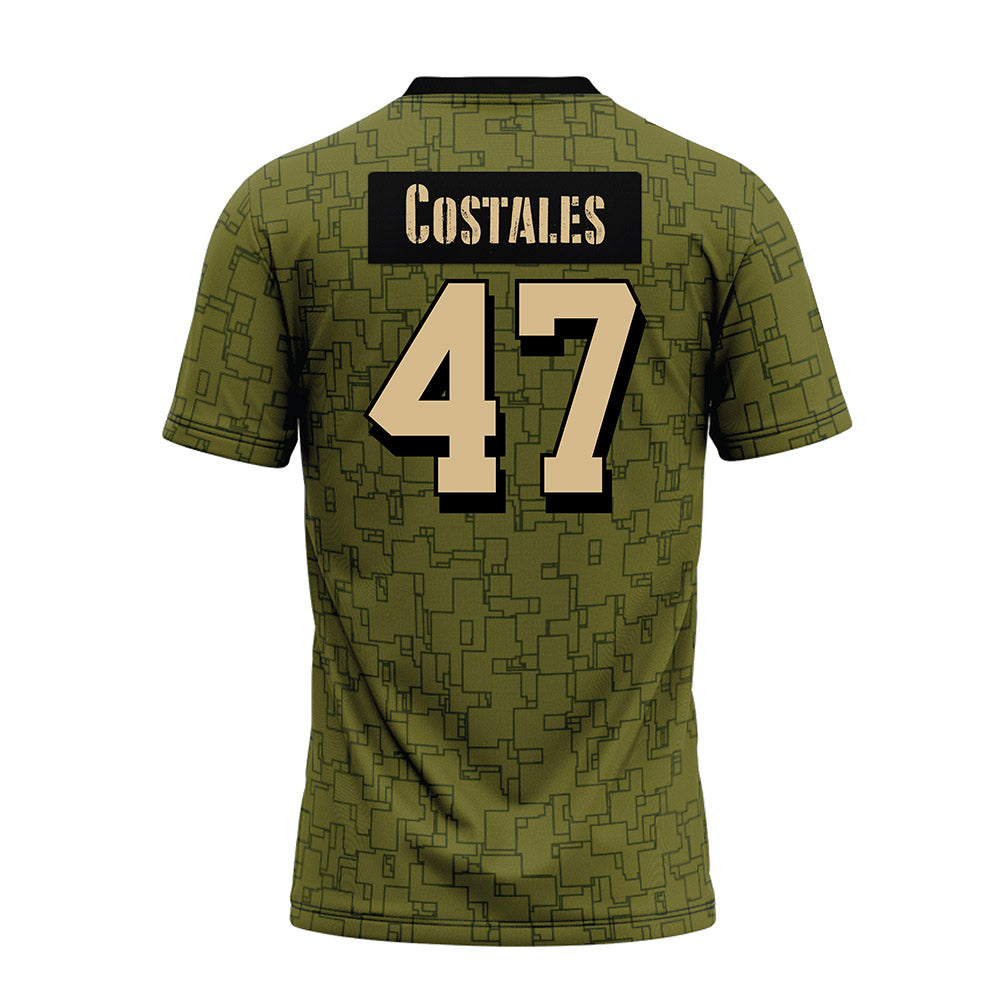 Hawaii - NCAA Football : Kingston Costales - Green Camo Premium Football Jersey-1