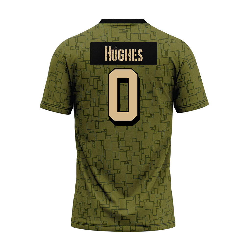 Hawaii - NCAA Football : Jeremiah Hughes - Green Camo Premium Football Jersey-1