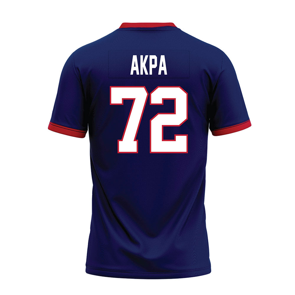 Arizona - NCAA Football : Louis Akpa - Blue Premium Football Jersey-1