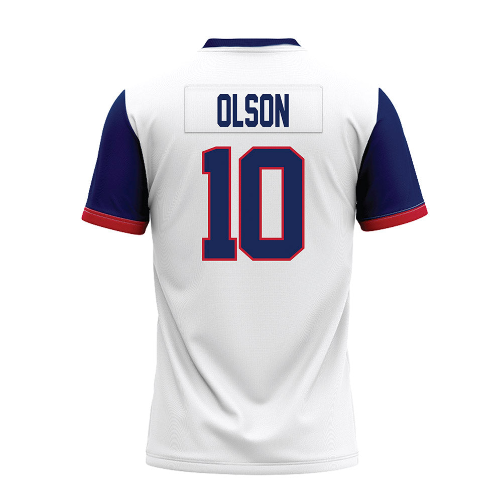 Arizona - NCAA Football : Quinn Olson - White Premium Football Jersey