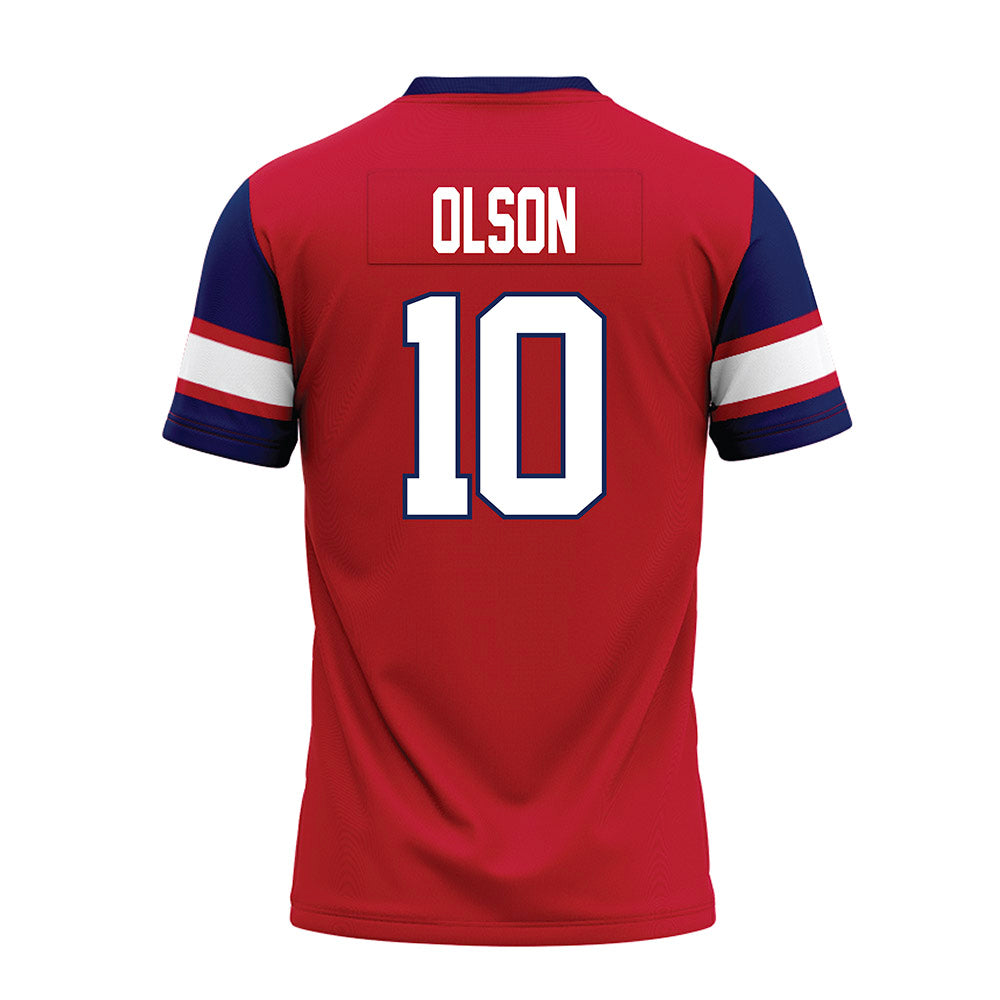 Arizona - NCAA Football : Quinn Olson - Red Premium Football Jersey