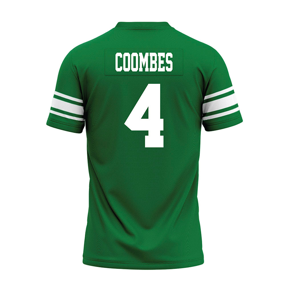 North Texas - NCAA Football : CJ Coombes - Green Premium Football Jersey-1