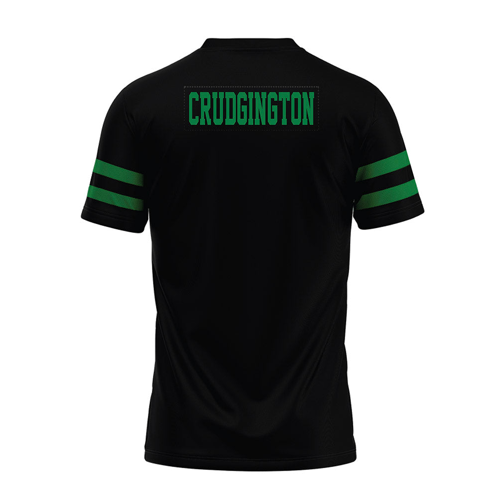North Texas - NCAA Football : Luke Crudgington - Black Premium Football Jersey-1