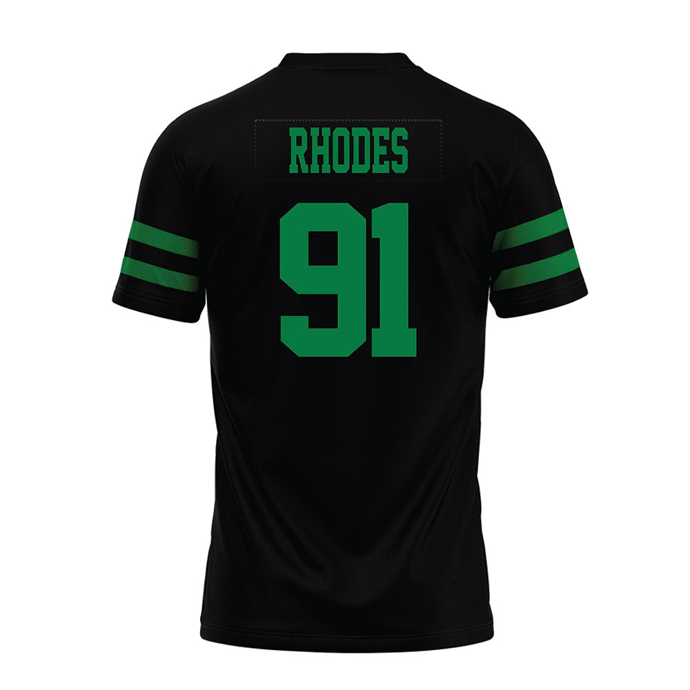 North Texas - NCAA Football : Davion Rhodes - Black Premium Football Jersey-1