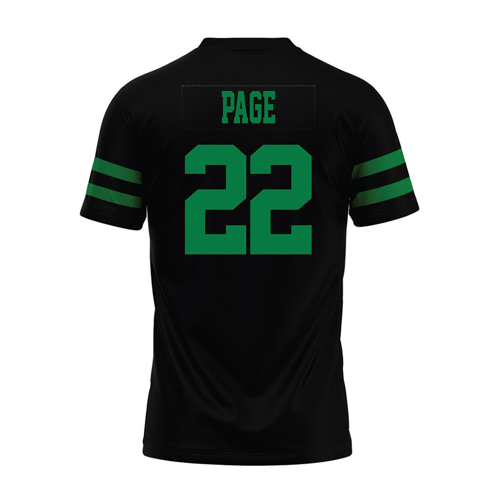 North Texas - NCAA Football : Colin Page - Black Premium Football Jersey-1