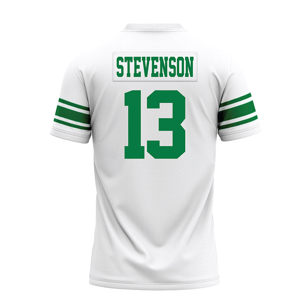 North Texas - NCAA Football : Justin Stevenson - White Premium Football Jersey-1