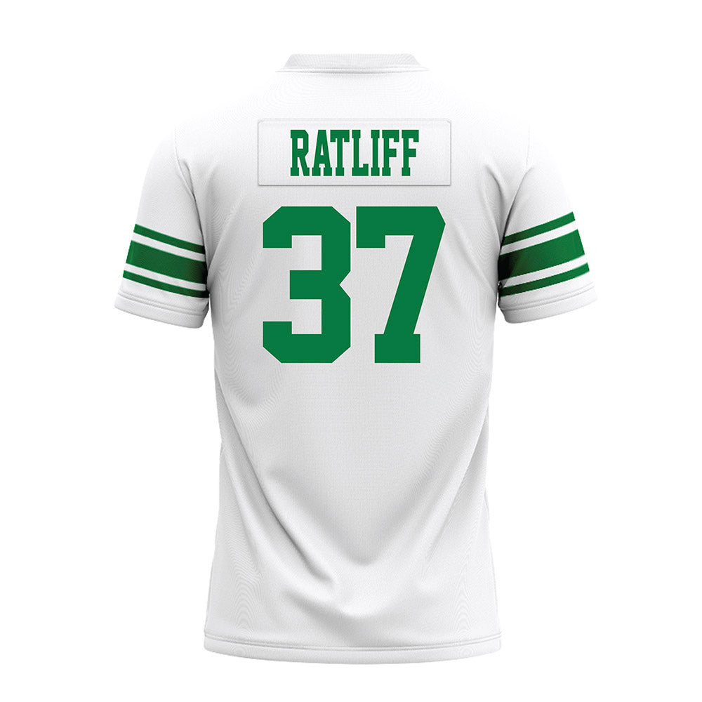 North Texas - NCAA Football : Ian Ratliff - White Premium Football Jersey-1