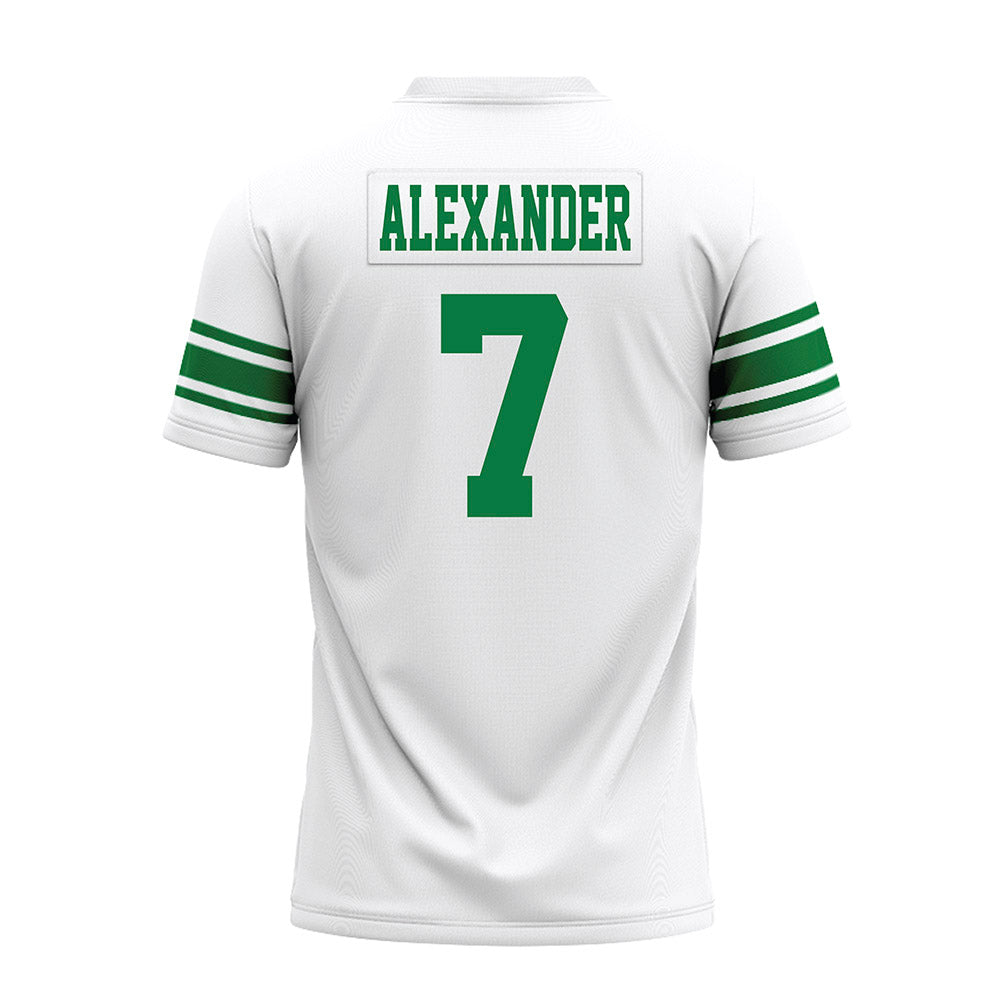 North Texas - NCAA Football : Aaron Alexander - White Premium Football Jersey-1