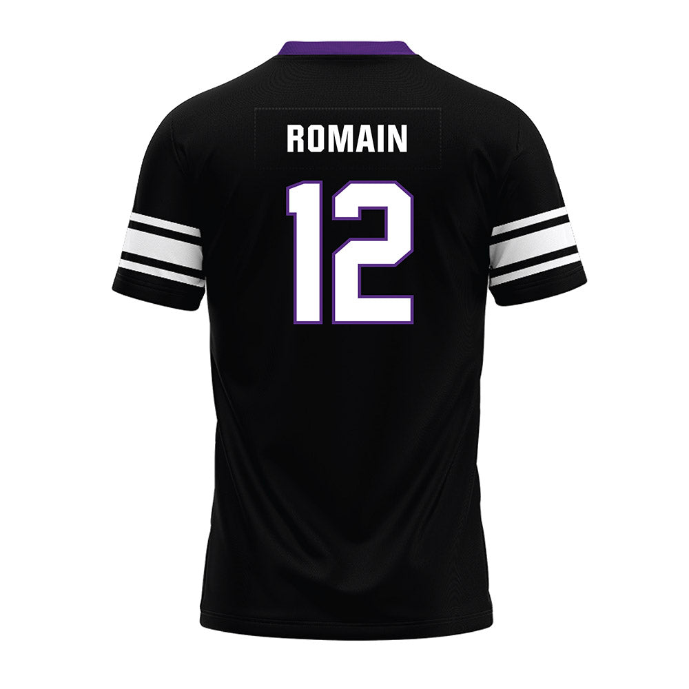 Northwestern - NCAA Football : Marcus Romain - Black Premium Football Jersey-1
