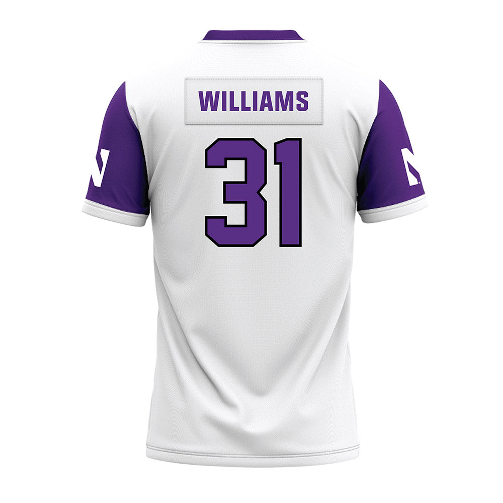 Northwestern - NCAA Football : Tito Williams - White Premium Football Jersey-1