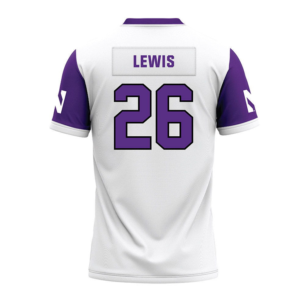 Northwestern - NCAA Football : Jalen Lewis - White Premium Football Jersey-1