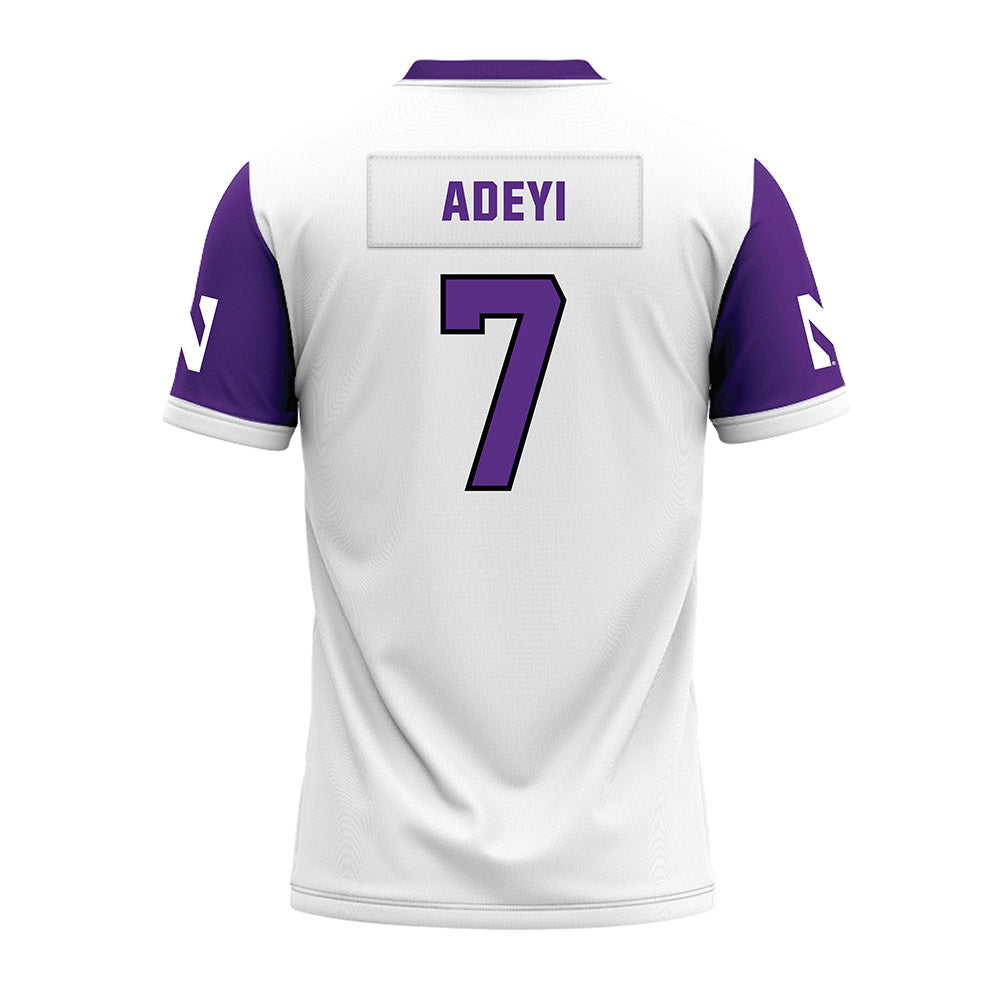 Northwestern - NCAA Football : Ore Adeyi - White Premium Football Jersey-1