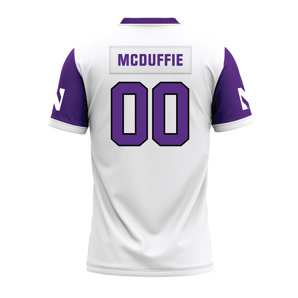 Northwestern - NCAA Football : Jaden McDuffie - White Premium Football Jersey-1