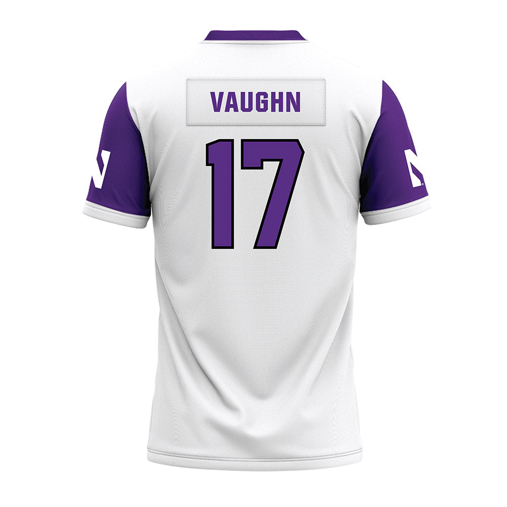 Northwestern - NCAA Football : Jaden Vaughn - White Premium Football Jersey-1