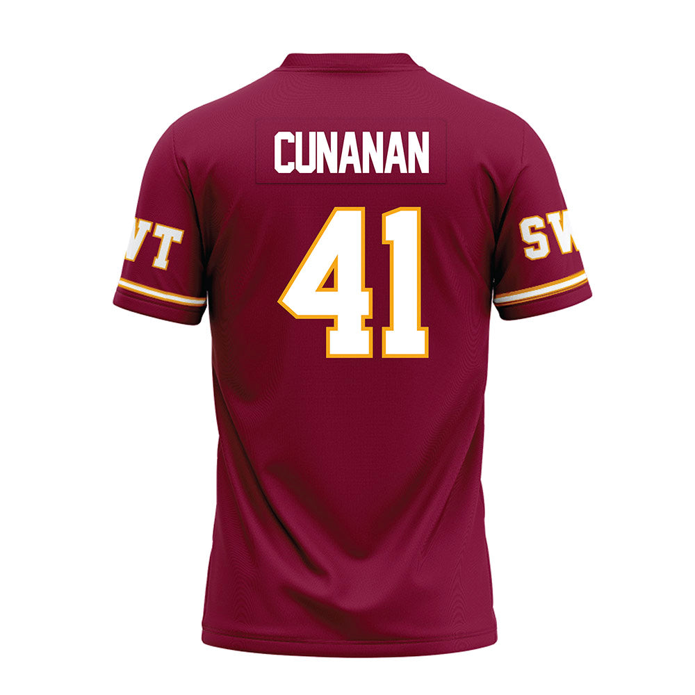 Texas State - NCAA Football : Dylan Cunanan - Maroon Premium Football Jersey-1