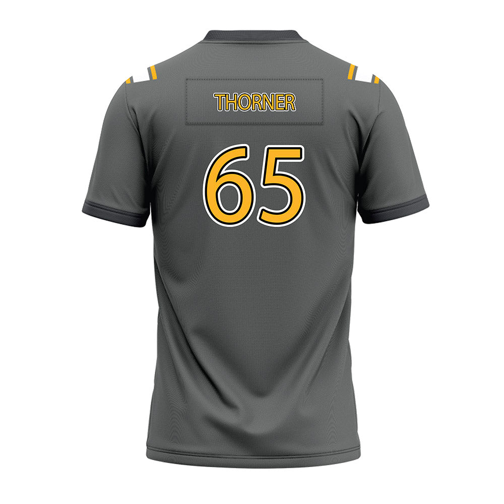 Kennesaw - NCAA Football : Nicholas Thorner - Dark Grey Premium Football Jersey-1