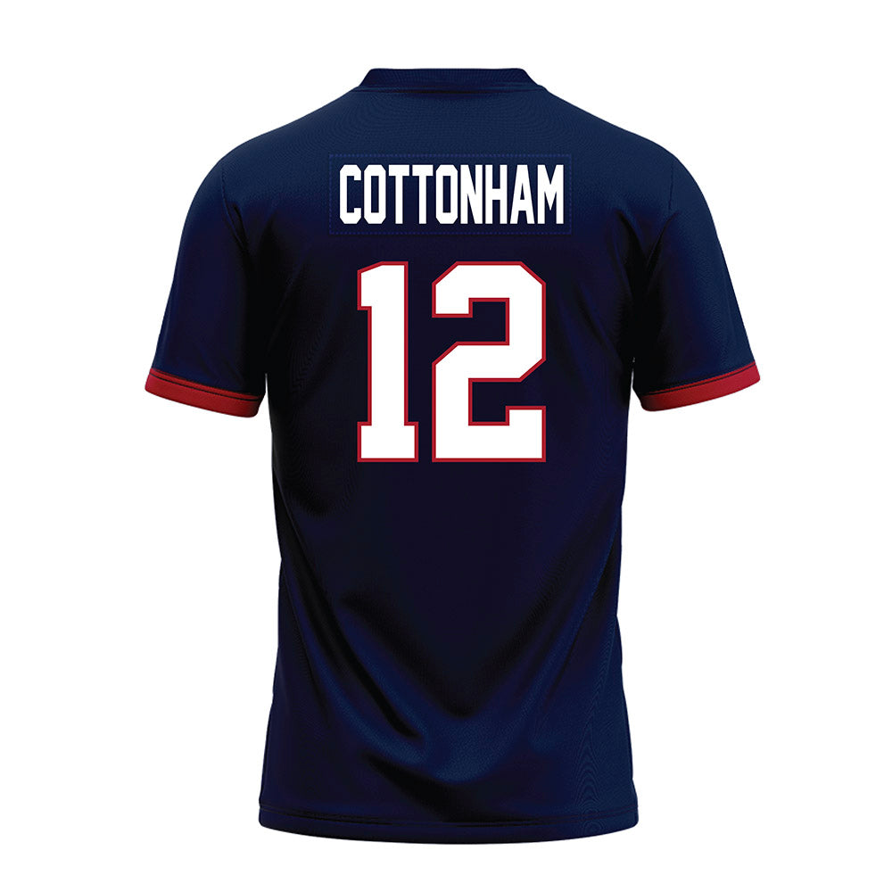 Liberty - NCAA Football : Prince Cottonham - Navy Premium Football Jersey-1