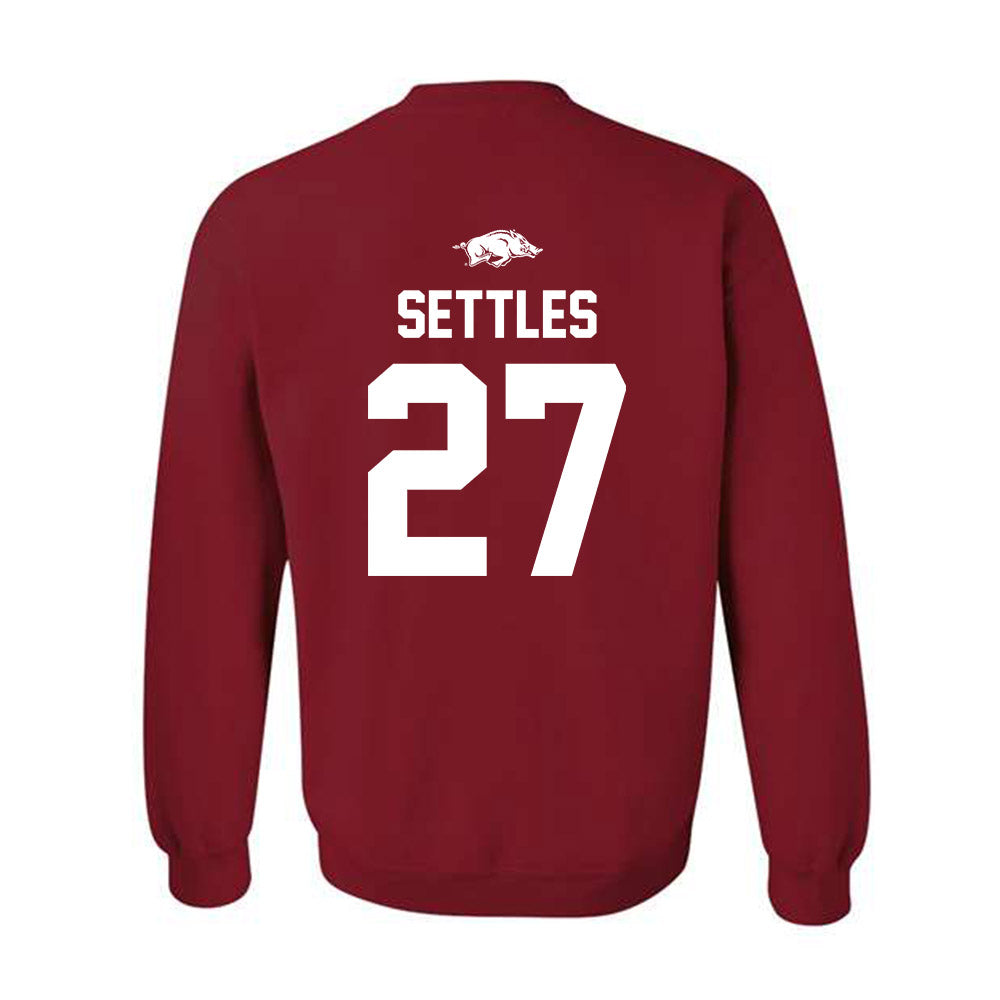 Arkansas - NCAA Football : Cameron Settles - Classic Shersey Crewneck Sweatshirt-1
