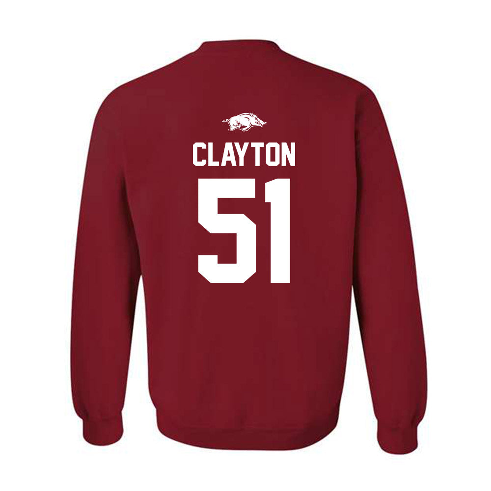 Arkansas - NCAA Football : Carey Clayton - Classic Shersey Crewneck Sweatshirt-1